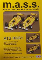 Formel 1.-Bolid ATS HGS1 (Season 1981) in zwei optionalen Darstellungsmöglichkeiten 1:24