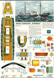 Holländisches Radiosenderschiff (Radio-Zendschip) Veronica, ex Feuerschiff Borkumriff III 1:100