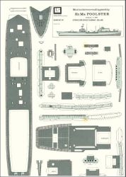 niederländisches Versorgungsschiff Hr.Ms. Poolster A835 (1964 - 1994) 1:350 Wasserlinienmodell