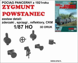 3D-Druck-Detailsatz für Panzerzug Zygmunt Powstaniec aus dem Dritten Aufstand in Oberschlesien (1921) 1:97 (GPM 601)