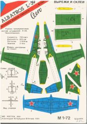 Flugmodell-Kartonmodellbausatz Aero L-39 Albatros sowjetischer Luftwaffe 1:72
