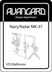 2x Lasercut navy radar MK-37 z.B...