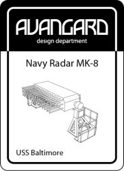 2x Lasercut navy radar MK-8 z.B....