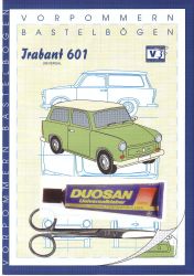 4 DDR-Pkw Trabant (601 universal, P 50 Limousine, 2x "Rennpappe" ) 1:24 deutsche Anleitung, ANGEBOT