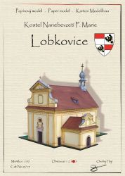 Barockkirche Mariä-Himmelfahrt in Lobkovice / Lobkovitz aus dem Jahr 1352 1:150