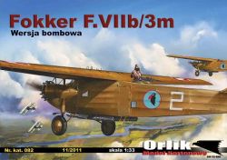 Bombenflugzeug FOKKER F.VIIb/3m ...