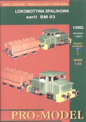 Diesel-Rangierlok SM03 + Tarierwagen (Gewichtswagen) der PKP 1:45 übersetzt