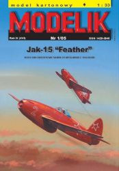 Düsenjäger Jak-15 Feather sowjetischer Kunstfliegergruppe 1:33 Offsetdruck