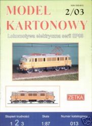 E-Lokomotive EP 08 der PKP 1:87 übersetzt
