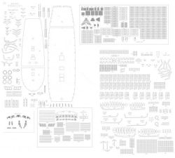 Groß-Detailsatz (Lasercut) für HMS Mercury 1:96 (Shipyard 35)