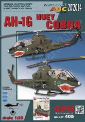 Kampfhubschrauber Bell AH-1G Huey-Cobra in 3 option. Bemalungsmustern 1:33