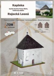 Kapelle, die Apside der ursprünglichen Kirche der Jungfrau Maria der Königin-Engel Rajecka Lesna (Friewald) / Tschechien 1:160