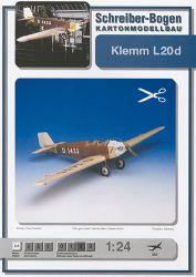 Sport- und Trainingsflugzeug Klemm L20d (Daimler L20 "Kamerad") 1:24 deutsche Anletung