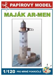 Leuchtturm Ar-Men / Atlantikküste, Frankreich (1867-1881)1:120