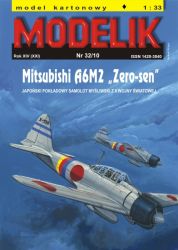 Mitsubishi A6M2 Zero-Sen (1941, IJN Hiryu) 1:33 (2 optionale Bemalungsmuster) Offsetdruck