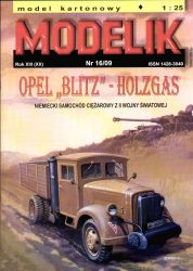 Opel Blitz Holzgas (Kfz.305) in 3 Darstellungsmöglichkeiten 1:25