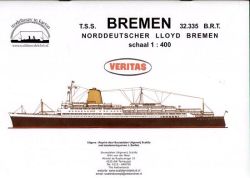 Passagierschiff TSS BREMEN (1959) 1:400 einfach