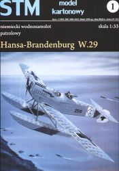 Patrouillenflugzeug Hansa-Brandenburg W.29 (1918) 1:33