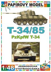 Pz.Kpfw. T-34 Beutefahrzeug T-34/85 der Wehrmacht 1:48 einfach
