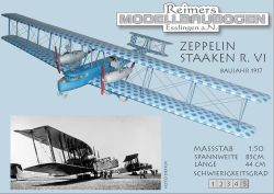 Rieseflugzeug Zeppelin Staaken R.VI (Bj. 1916, Bauzustand 1920) 1:50 deutsche Anleitung