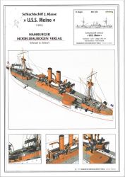 Schlachtschiff 2. Klasse USS Maine (1895) 1:250 deutsche Anleitung,  Angebeot