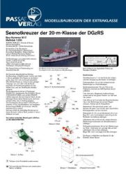 Seenotkreuzer der 20-m-Klasse der DGzRS Eiswette 1:250 präzise, deutsche Anleitung