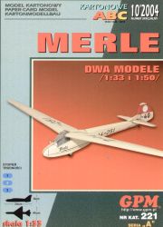 Segelflugzeug Mü-17 Merle (1938) - zwei Modelle 1:33 und 1:50