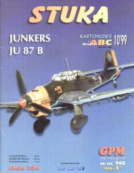 Stürzbomber Junkers Ju-87B2 Stuka (2.WK, Balkan) 1:24 übersetzt