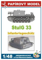 Sturmgeschütz StuIG 33 (Infanteriegeschütz) graue Tarnbemalung 1:48 einfach
