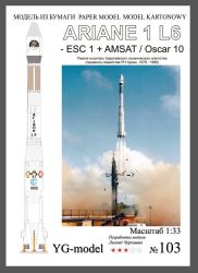 Trägerrakete Ariane 1 L6 – ESC 1 + AMSAT / Oscar 10 1:33 inkl. Spantensatz