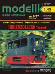 Tramlok (Dampflok für Strassenbahn) "Hohenzollern" (1894) 1:45