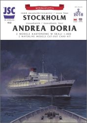 Transatlantikliner Andrea Doria und Passagierschiff-/Frachter Stockholm (1956) 1:400.