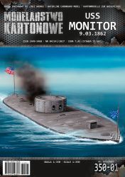 US-Amerikanischer Monitor USS „Monitor“ im Bauzustand 9. März 1862 1:350