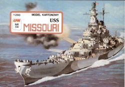 US-Panzerschiff USS Missouri (Bauzustand 1944) 1:200 Originalausgabe, ANGEBOT
