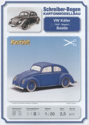 VW-Käfer (KdF-Wagen) als Kartonm...