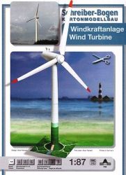 Windkraftanlage als Kartonmodell...