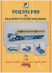 Zugmaschine Volvo F89 6x2 Pritschenaufleger mit Plane 1:32