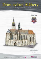 größte Kirche der Slowakei - gotischer St.-Elisabeth-Dom in Kosice / Kaschau in der Slowakei 1:200 extrem präzise und dekorativ