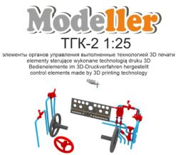 3D-Druck-Satz mit Bedienungselementen des Führerhauseses der Lok TGK2 und T203 1:25 Modeller Nr. 11/2023 und 12/2023