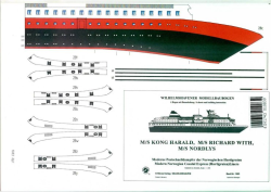 berühmter Postschnelldampfer der Norwegischen Hurtigruten m/s Kong Harald 1:250 inkl. Relingsatz, ANGEBOT
