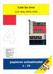 Cafe De Unie, J.J.P. Oud, 1924/1925 aus Rotterdam/Niederlande 1:75 deutscher Text