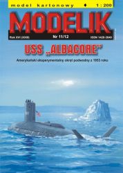 experimantales U-Boot USS Albacore AGSS-569 (1953) 1:200 Offsetdruck