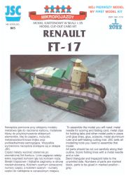 französischer Leichtpanzer Renault FT-17 (1919) 1:35 einfach (Neuauflage) 1:35