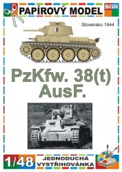 leichter Panzer Pz.Kpfw.38(t) Ausf. F Slowenischer Armee (1944) 1:48 einfach