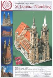 St. Lorenz-Kathedrale Nürnberg 1:250 3. Ausgabe mit Bonusmodell, deutsche Anleitung