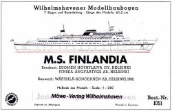 Kreuzfahrtschiff M.S. Finlandia, Originalausgabe, 1:250, ANGEBOT