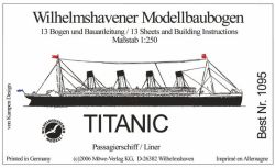 Passagierschiff / Liner TITANIC, Wilhelmshavener Modellbaubogen, Offsetdruck, ANGEBOT