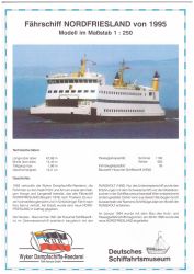 Fährschiff Nordfriesland von 1995 im Maßstab 1:250, Angebot