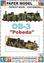 sowjetischer Panzerzug des Typs OB-3 Pobeda aus dem 2. Weltkrieg 1:87 (H0) einfach