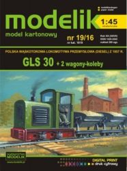 polnische Diesel-Werklokomotive GLS 30 + 2 Seitenkipper (1957) 1:45